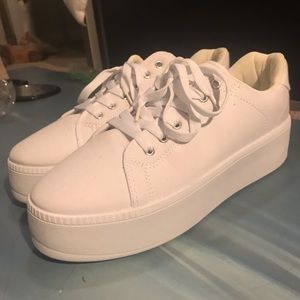 White Platform Sneakers